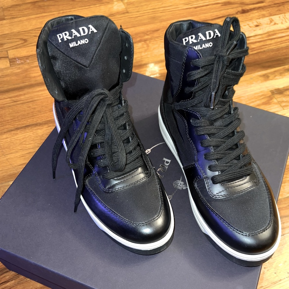 PRADA High-Top Sneakers SIZE 36.5 - Picture 12 of 12